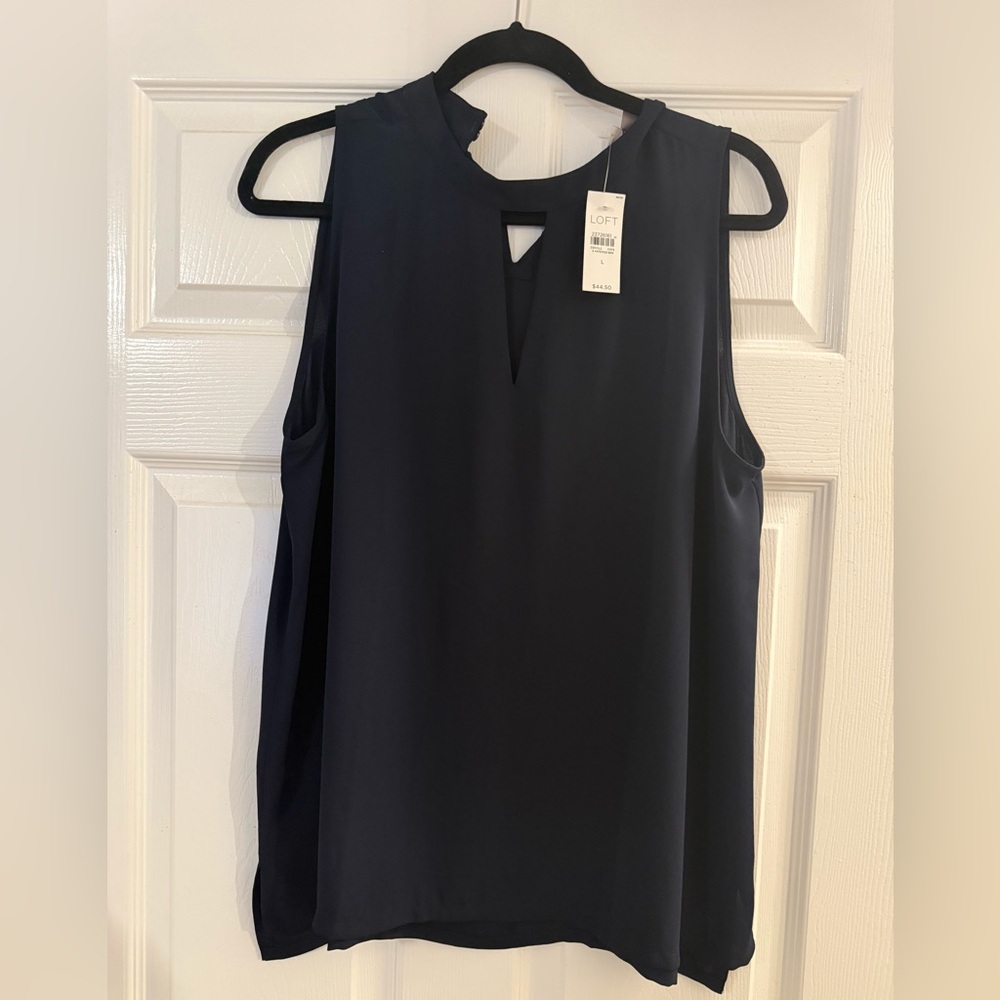 LOFT NWT navy tank blouse